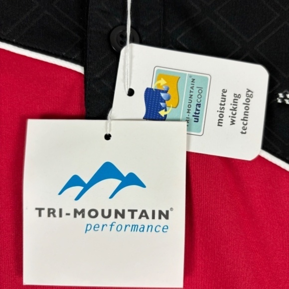 Bryant Racing Try Mountain Polo Shirt Red, Black Diamond Performance/Sport NWT L - Picture 5 of 12